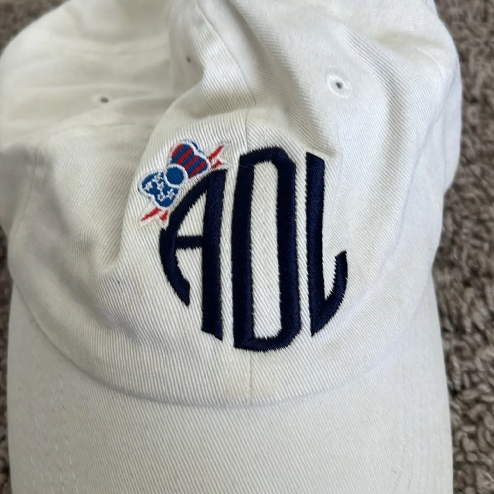 Custom Embroidered White Dad Hat - Monogrammed ADL